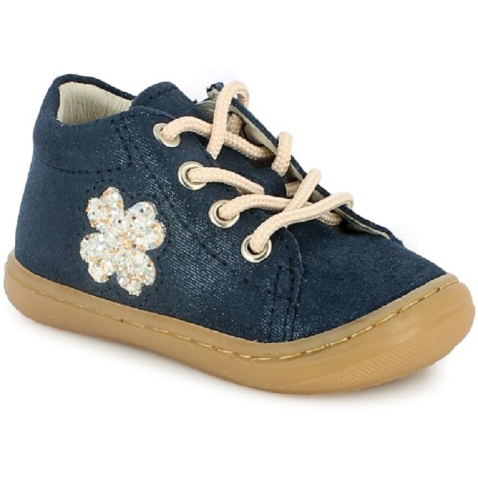 Bellamy chaussure a lacets juju zip bleu