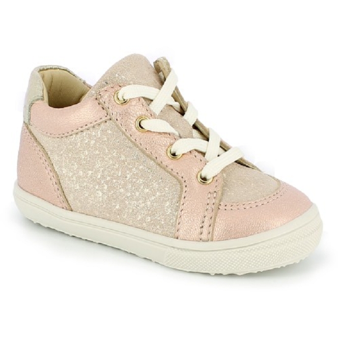 Bellamy chaussure a lacets noel rose