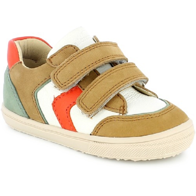 Bellamy chaussure a velcro cirano brun