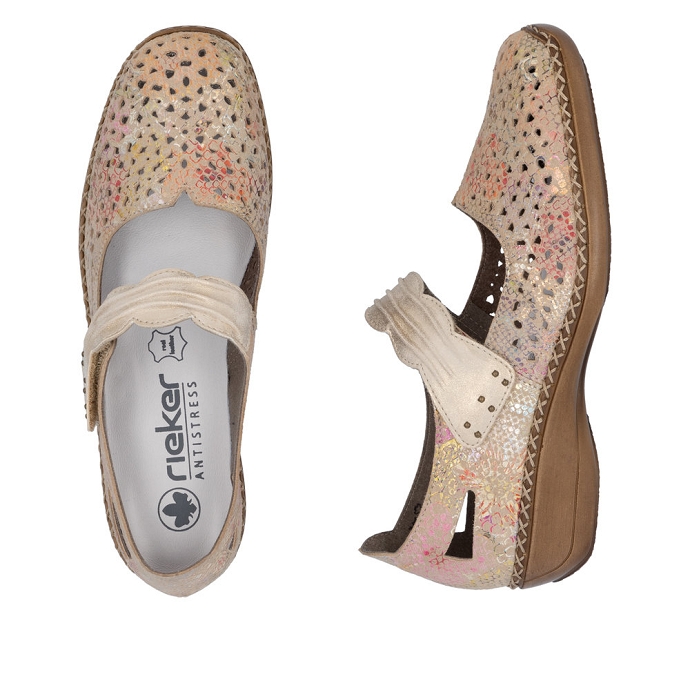 Rieker chaussure a velcro 41399.92 beige2404201_3