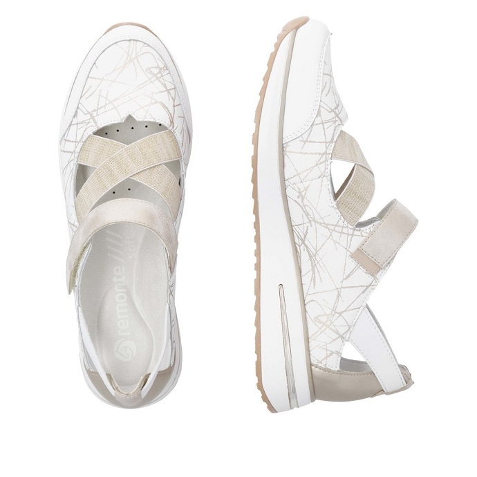 Remonte ballerine d1g05.82 blanc2671101_3