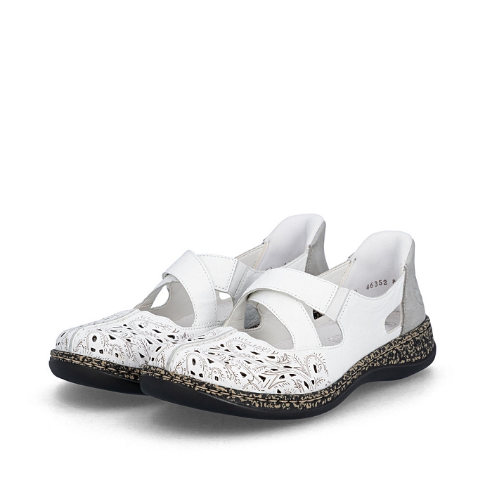 Rieker chaussure a velcro 46352.80 blanc
