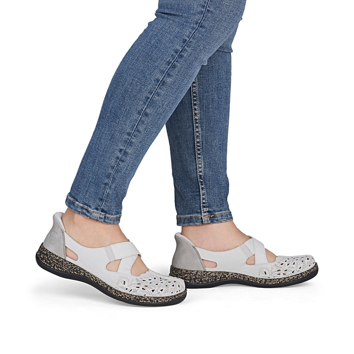 Rieker chaussure a velcro 46352.80 blanc2702801_2
