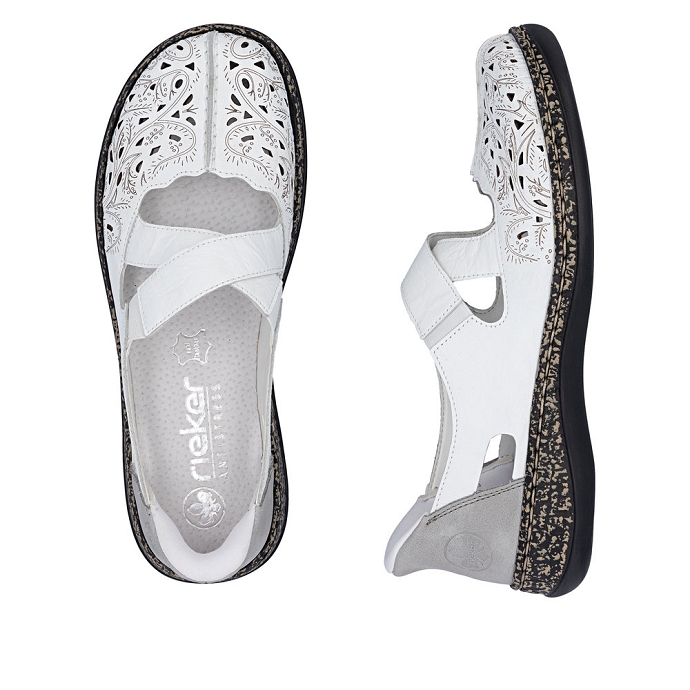Rieker chaussure a velcro 46352.80 blanc2702801_3