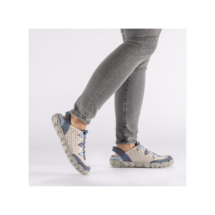 Rieker chaussure a bride l0375.91 creme2709401_2