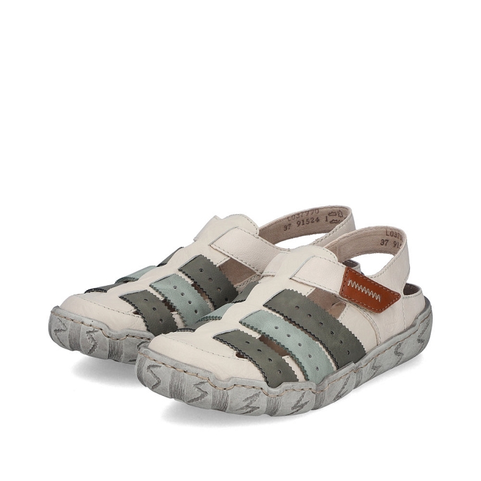 Rieker chaussure a bride l0379.90 creme