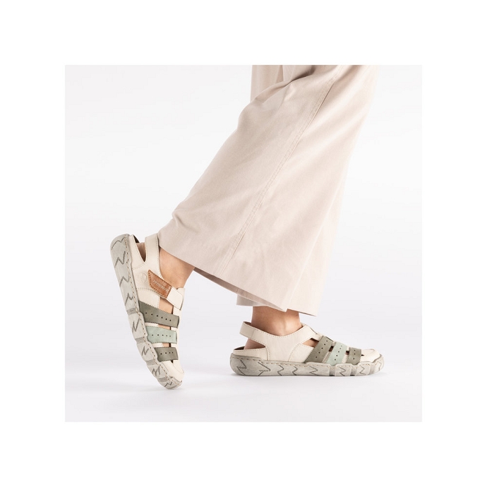 Rieker chaussure a bride l0379.90 creme2709501_2