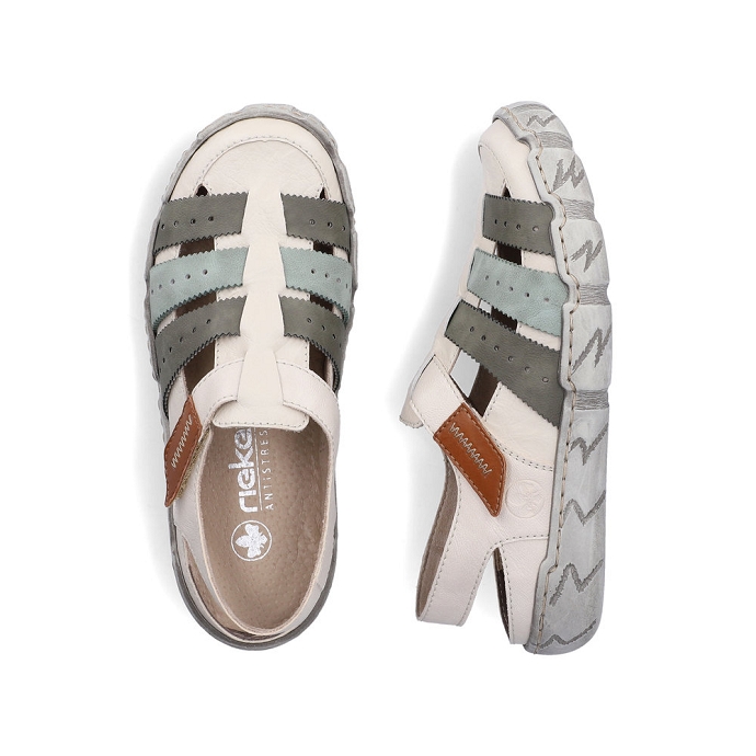 Rieker chaussure a bride l0379.90 creme2709501_4