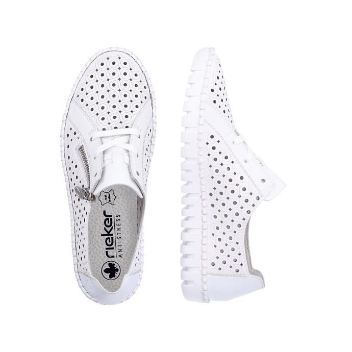 Rieker chaussure a lacets m2300.80 blanc2710301_4