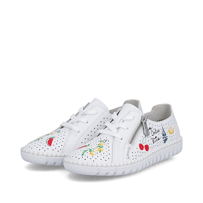Rieker chaussure a lacets m2310.80 blanc multi
