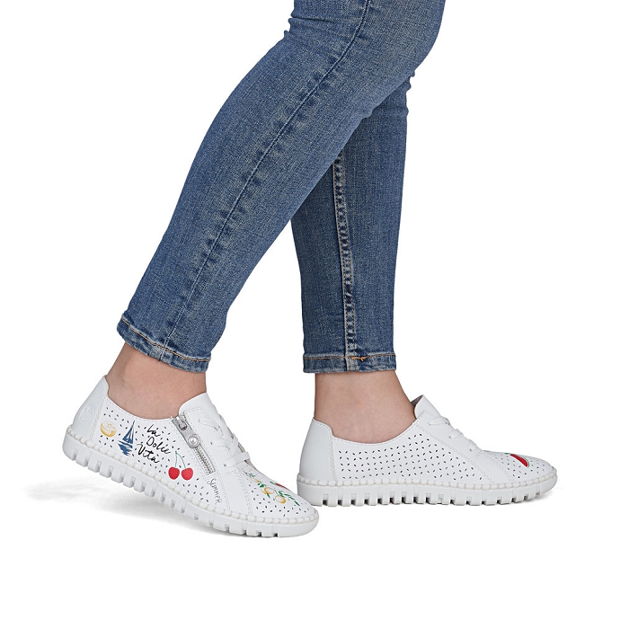 Rieker chaussure a lacets m2310.80 blanc multi2710501_2