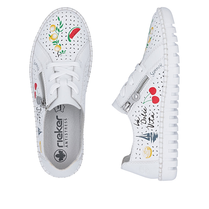 Rieker chaussure a lacets m2310.80 blanc multi2710501_3