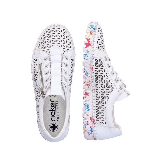 Rieker chaussure a lacets m2357.80 blanc multi2710601_3