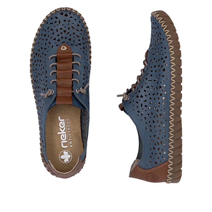 Rieker chaussure a lacets m2856.12 bleu2710901_3