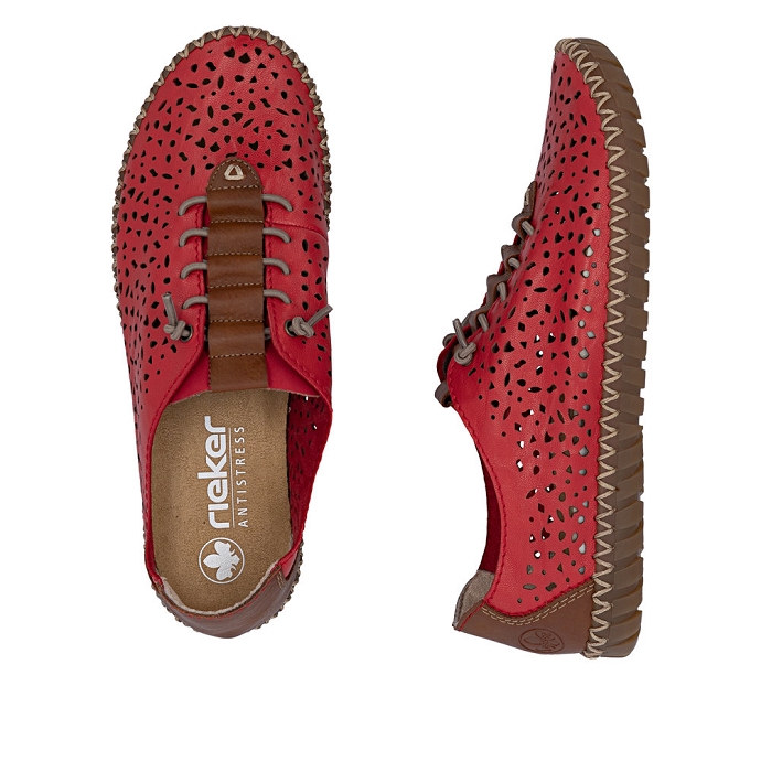 Rieker chaussure a lacets m2856.33 rouge2711001_3