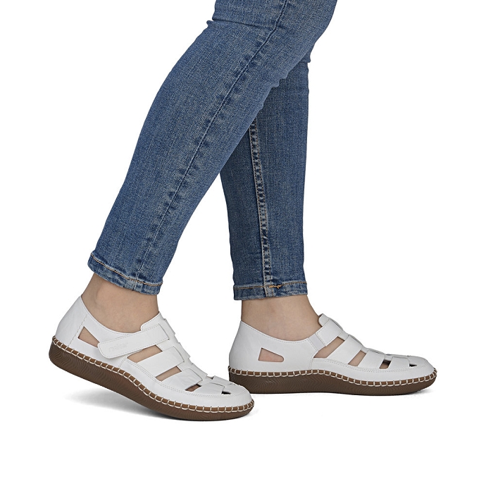 Rieker chaussure a velcro n2453.80 blanc2711501_2
