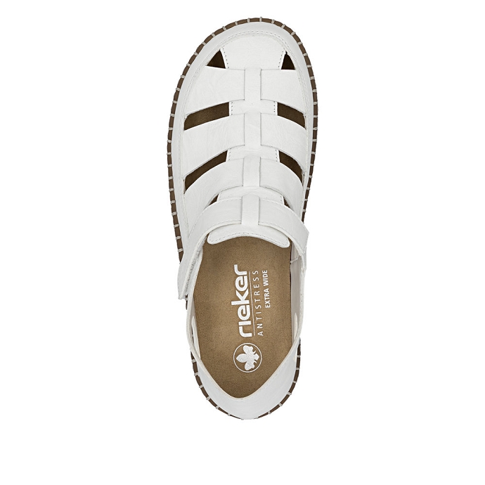 Rieker chaussure a velcro n2453.80 blanc2711501_4