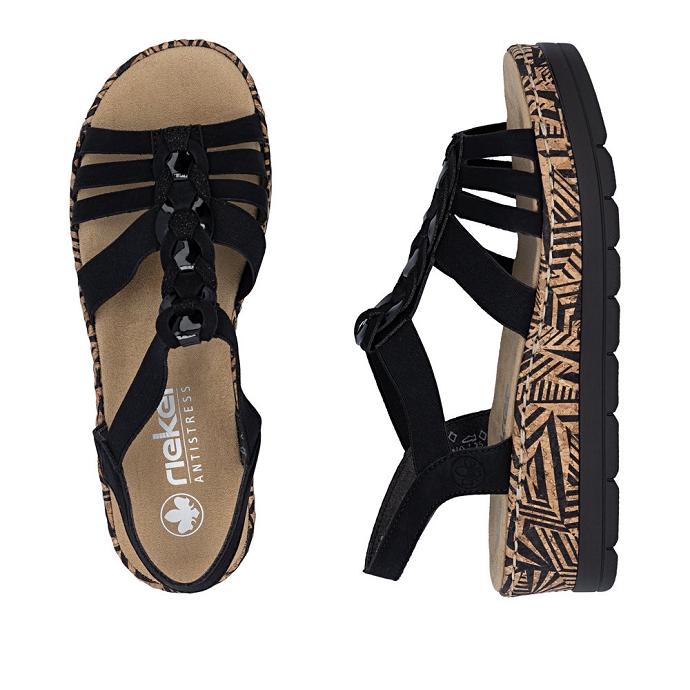 Rieker sandale v3902.00 noir2715801_3