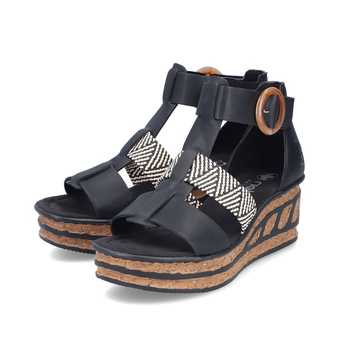 Rieker sandale 68182.00 noir
