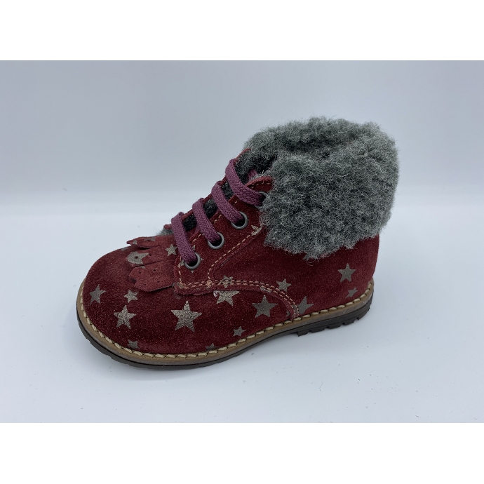 Littlemary chaussure a lacets chamonix rouge