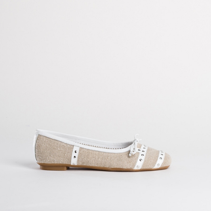 Reqins ballerine hondrianerock blanc