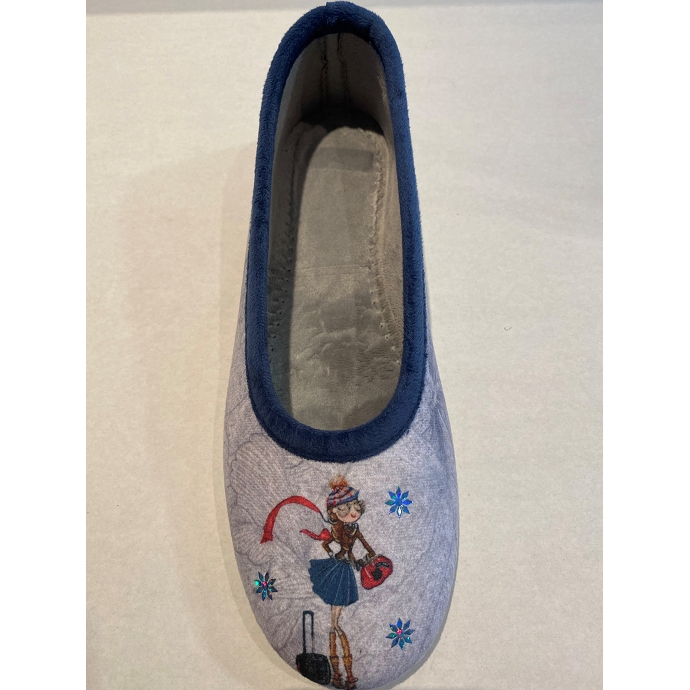 Maison de l espadrille chausson 6176 bleu