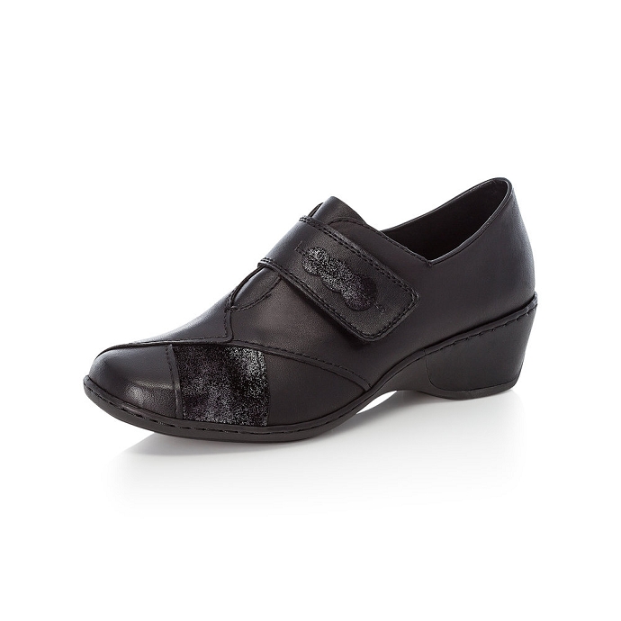Rieker chaussure a velcro 47152.01 noir
