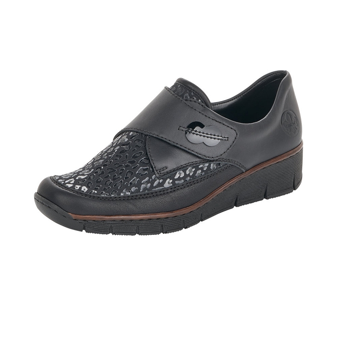 Rieker chaussure a velcro 537c0.00 noir