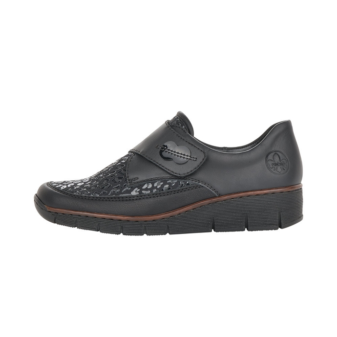 Rieker chaussure a velcro 537c0.00 noir8965601_5