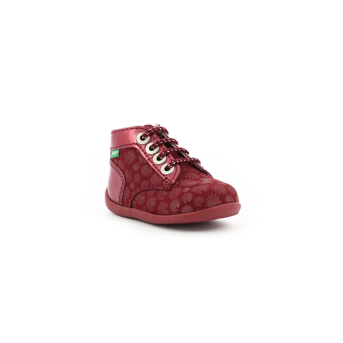 Kickers chaussure a lacets bonzip182 rouge