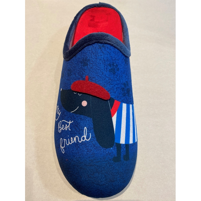 Maison de l espadrille chausson 6525 bleu