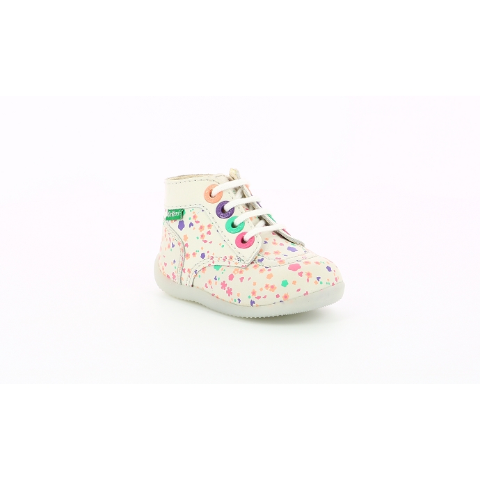 Kickers chaussure a lacets bonzip33 blanc multi