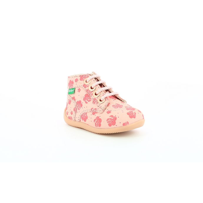 Kickers chaussure a lacets bonzip133 rose