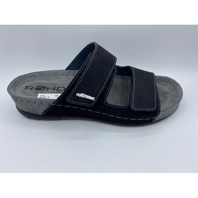 Mules Femme Rohde Chia 6200 - Cuir Nubuck - Sangles Croisées - Semelle Souple - Taille 42