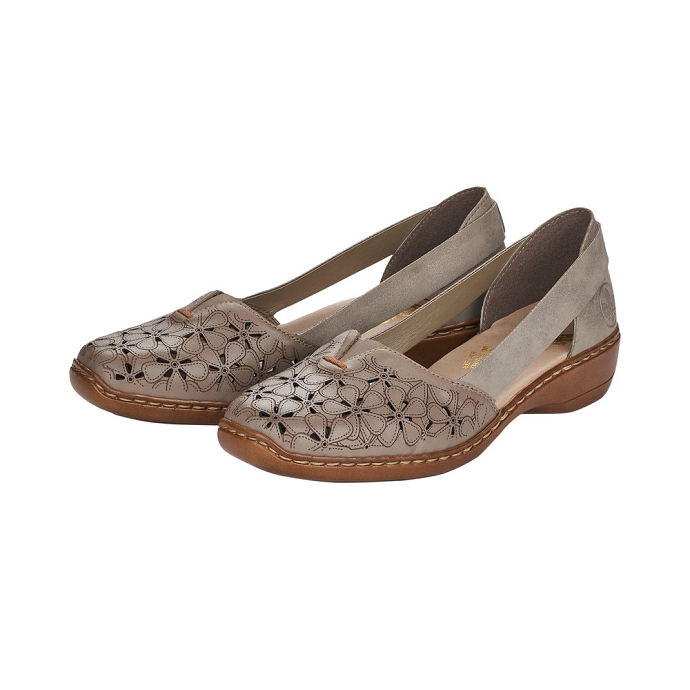 Rieker mocassin 41356.64 taupe