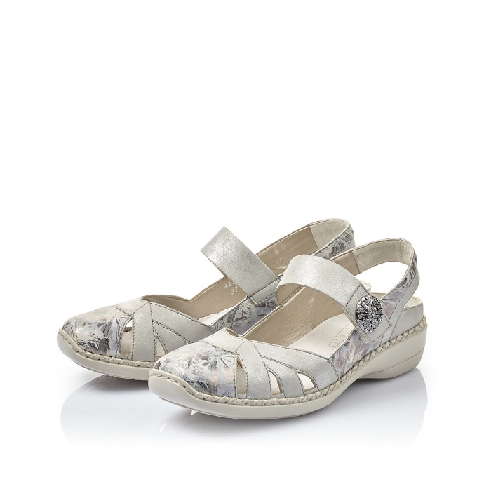 Rieker chaussure a bride 413v2.90 gris