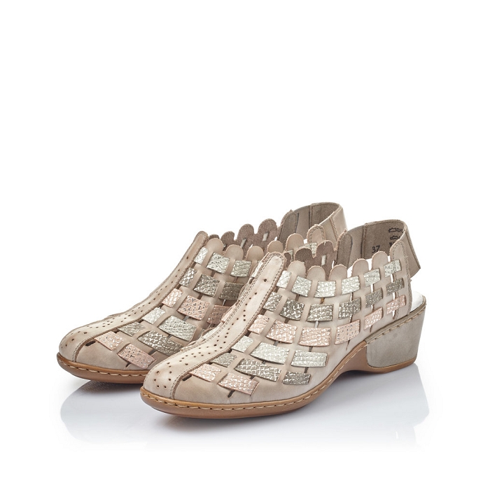 Rieker chaussure a bride 47156.43 taupe
