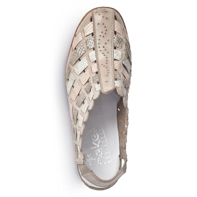 Rieker chaussure a bride 47156.43 taupe9102001_4