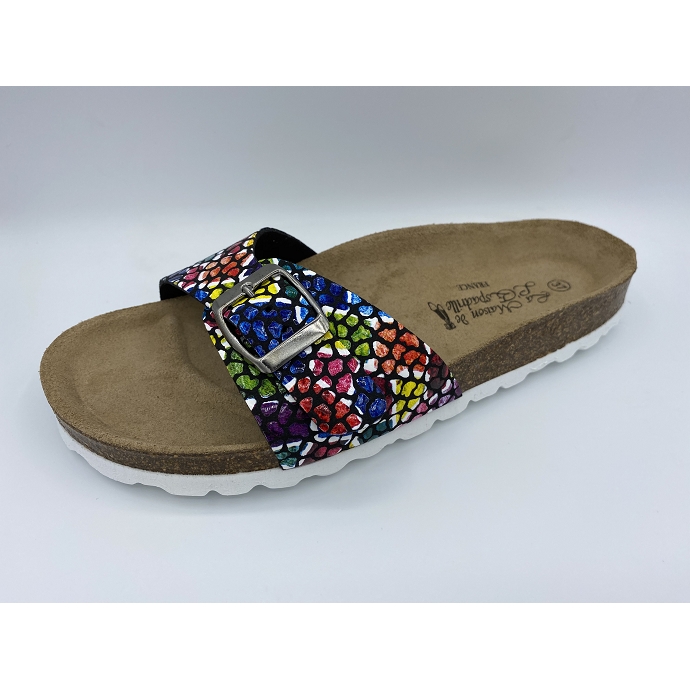 Maison de l espadrille mule 3502 noir multi