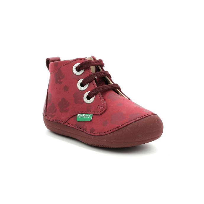 Kickers chaussure a lacets soniza rouge