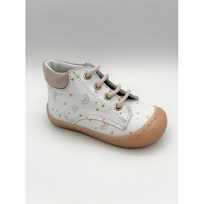 Bellamy chaussure a lacets ecri blanc multi