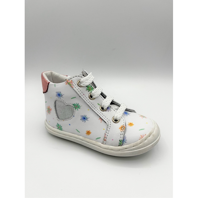 Bellamy chaussure a lacets rafia blanc multi