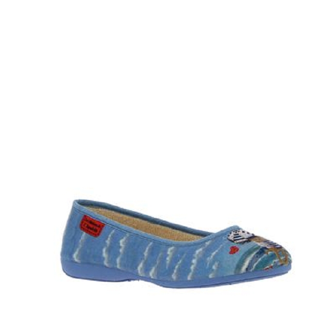 Maison de l espadrille chausson 2007.4 bleu