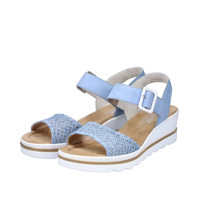 Rieker sandale 67474.10 bleu clair