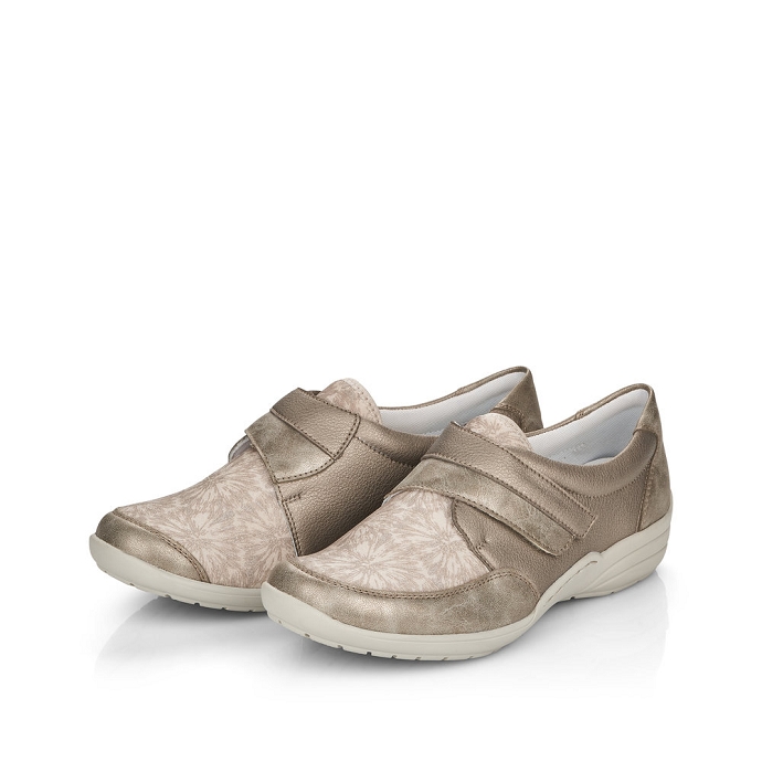 Remonte chaussure a velcro r7600.90 metalique multi