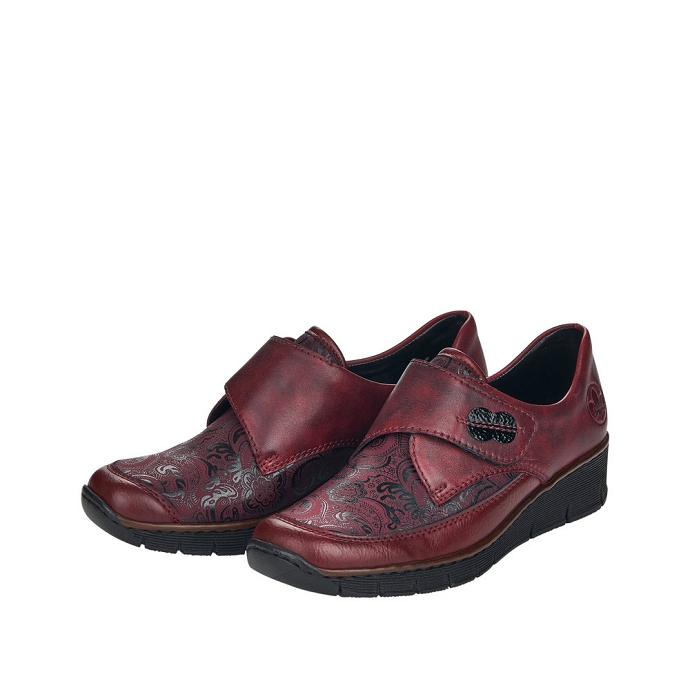 Rieker chaussure a velcro 537c0.35 rouge