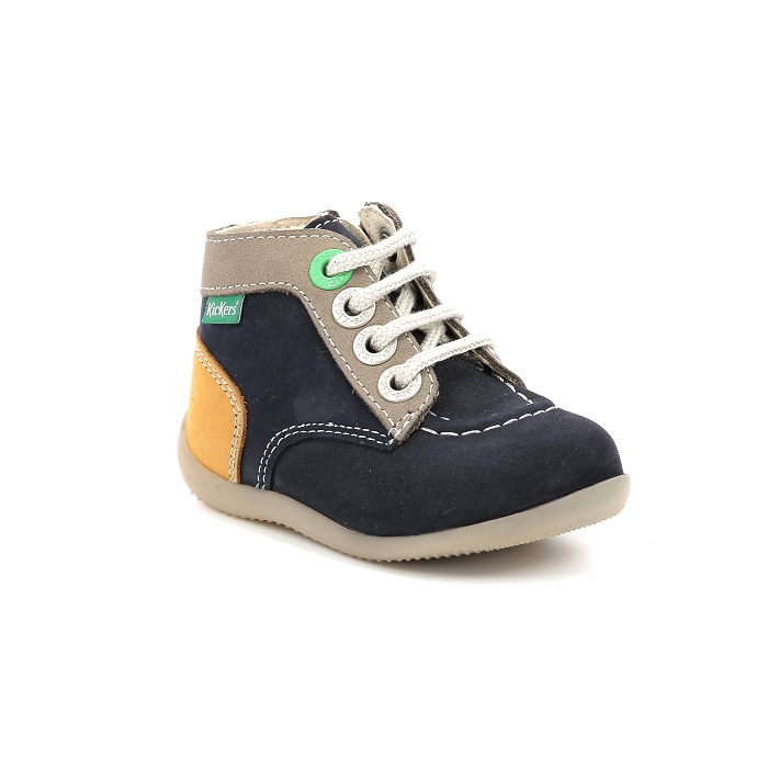 Kickers chaussure a lacets bonzip101 bleu