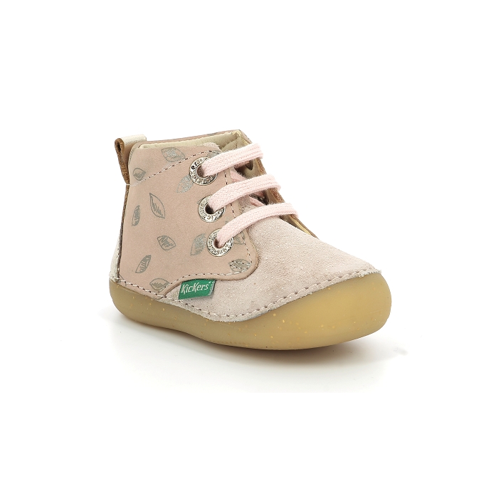 Kickers chaussure a lacets soniza133 rose