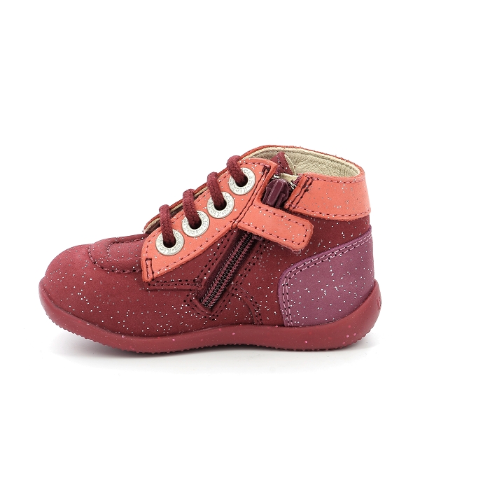 Kickers chaussure a lacets bonzip182 rouge9566201_4