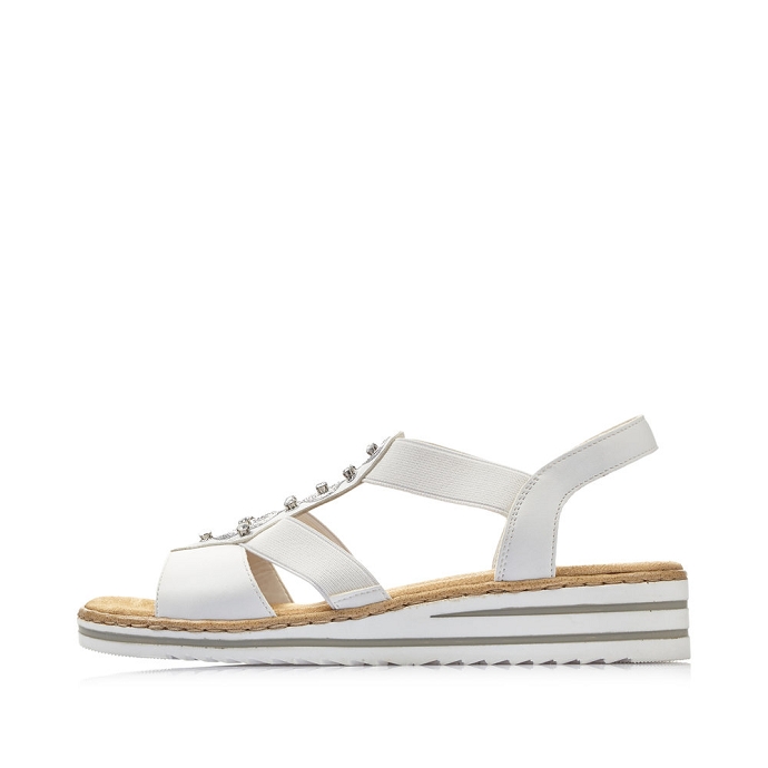 Rieker sandale v0687.80 blanc